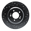 633-21049R Drilled/Slotted Brake Rotor [Black], Fits Select Kia/Hyundai/Genesis, Position: Rear Right - image 1