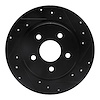 633-21054R Drilled/Slotted Brake Rotor [Black], Fits Select Kia/Hyundai/Genesis, Position: Rear Right - image 1