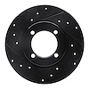 633-22000L Drilled/Slotted Brake Rotor [Black], 1967-1974 Opel, Position: Front Left - image 1