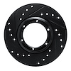 633-23000L Drilled/Slotted Brake Rotor [Black], 1971-1983 Renault, Position: Front Left,Rear Left