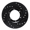 633-23000R Drilled/Slotted Brake Rotor [Black], 1971-1983 Renault, Position: Rear Right,Front Right