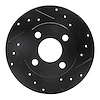 633-23003R Drilled/Slotted Brake Rotor [Black], 1981-1987 Renault, Position: Front Right - image 1