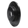 633-23003R Drilled/Slotted Brake Rotor [Black], 1981-1987 Renault, Position: Front Right - image 2