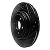 633-26000R Drilled/Slotted Brake Rotor [Black], 2012-2020 Tesla, Position: Rear Right - image 1