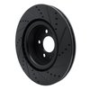633-26002L Drilled/Slotted Brake Rotor [Black], Fits Select Tesla, Position: Front Left - image 4
