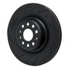 633-26006L Drilled/Slotted Brake Rotor [Black], 2012-2021 Tesla, Position: Rear Left - image 2