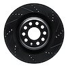 633-26006R Drilled/Slotted Brake Rotor [Black], 2012-2021 Tesla, Position: Rear Right