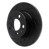 633-27000L Drilled/Slotted Brake Rotor [Black], 1967-1972 Volvo, Position: Front Left - image 2
