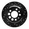 633-27006R Drilled/Slotted Brake Rotor [Black], 1974-1997 Volvo, Position: Rear Right - image 1