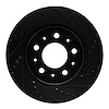 633-27013R Drilled/Slotted Brake Rotor [Black], 1982-1992 Volvo, Position: Front Right - image 1