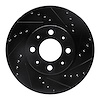 633-27016R Drilled/Slotted Brake Rotor [Black], 1993-1995 Volvo, Position: Front Right - image 1