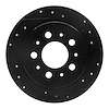 633-27020R Drilled/Slotted Brake Rotor [Black], 1995-1997 Volvo, Position: Rear Right - image 1