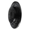 633-27021L Drilled/Slotted Brake Rotor [Black], 1997-1998 Volvo, Position: Rear Left - image 2