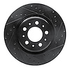 633-27022R Drilled/Slotted Brake Rotor [Black], 1998-2004 Volvo, Position: Front Right - image 1