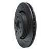 633-27022R Drilled/Slotted Brake Rotor [Black], 1998-2004 Volvo, Position: Front Right - image 2