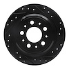 633-27023R Drilled/Slotted Brake Rotor [Black], 1998-2000 Volvo, Position: Rear Right - image 1