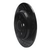 633-27023R Drilled/Slotted Brake Rotor [Black], 1998-2000 Volvo, Position: Rear Right - image 2