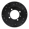 633-27027L Drilled/Slotted Brake Rotor [Black], 2000-2007 Multiple Makes/Models, Position: Rear Left - image 1
