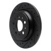 633-27029L Drilled/Slotted Brake Rotor [Black], 1999-2000 Volvo, Position: Rear Left - image 2