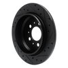 633-27029L Drilled/Slotted Brake Rotor [Black], 1999-2000 Volvo, Position: Rear Left - image 4