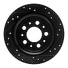 633-27029R Drilled/Slotted Brake Rotor [Black], 1999-2000 Volvo, Position: Rear Right - image 1