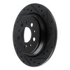 633-27029R Drilled/Slotted Brake Rotor [Black], 1999-2000 Volvo, Position: Rear Right - image 2