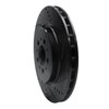 633-27032R Drilled/Slotted Brake Rotor [Black], 2004-2007 Volvo, Position: Rear Right - image 2