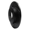 633-27033L Drilled/Slotted Brake Rotor [Black], 2004-2013 Volvo, Position: Rear Left - image 2