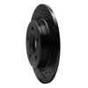 633-27033R Drilled/Slotted Brake Rotor [Black], 2004-2013 Volvo, Position: Rear Right - image 2