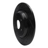 633-27035L Drilled/Slotted Brake Rotor [Black], 2007-2018 Volvo, Position: Rear Left - image 2