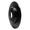 633-27035R Drilled/Slotted Brake Rotor [Black], 2007-2018 Volvo, Position: Rear Right - image 2