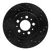 633-27039R Drilled/Slotted Brake Rotor [Black], 2003-2014 Volvo, Position: Rear Right - image 1