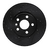 633-27041L Drilled/Slotted Brake Rotor [Black], 2007-2018 Multiple Makes/Models, Position: Front Left - image 1