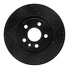 633-27041R Drilled/Slotted Brake Rotor [Black], 2007-2018 Multiple Makes/Models, Position: Front Right - image 1