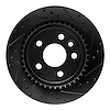 633-27044R Drilled/Slotted Brake Rotor [Black], 2010-2017 Volvo, Position: Rear Right - image 1