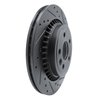 633-27044R Drilled/Slotted Brake Rotor [Black], 2010-2017 Volvo, Position: Rear Right - image 2