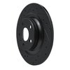 633-27058L Drilled/Slotted Brake Rotor [Black], Fits Select Volvo, Position: Rear Left - image 2