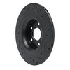 633-27058L Drilled/Slotted Brake Rotor [Black], Fits Select Volvo, Position: Rear Left - image 4