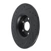 633-27058R Drilled/Slotted Brake Rotor [Black], Fits Select Volvo, Position: Rear Right - image 4
