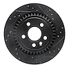 633-27060R Drilled/Slotted Brake Rotor [Black], 2008-2018 Volvo, Position: Rear Right - image 1
