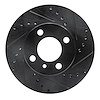 633-31005R Drilled/Slotted Brake Rotor [Black], 1976-1977 BMW, Position: Front Right - image 1