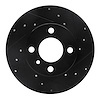 633-31006R Drilled/Slotted Brake Rotor [Black], 1977-1983 BMW, Position: Front Right - image 1