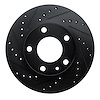 633-31007L Drilled/Slotted Brake Rotor [Black], 1976-1982 BMW, Position: Front Left