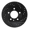 633-31014R Drilled/Slotted Brake Rotor [Black], 1982-1988 BMW, Position: Front Right - image 1