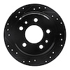 633-31015L Drilled/Slotted Brake Rotor [Black], 1982-1989 BMW, Position: Rear Left - image 1