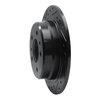 633-31015L Drilled/Slotted Brake Rotor [Black], 1982-1989 BMW, Position: Rear Left - image 2