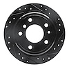 633-31016R Drilled/Slotted Brake Rotor [Black], 1981-1986 BMW, Position: Rear Right - image 1