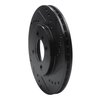 633-31017R Drilled/Slotted Brake Rotor [Black], 1984-1991 BMW, Position: Front Right - image 2