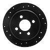 633-31018L Drilled/Slotted Brake Rotor [Black], 1984-1991 BMW, Position: Rear Left - image 1