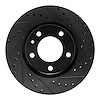 633-31019R Drilled/Slotted Brake Rotor [Black], 1987-1988 BMW, Position: Front Right - image 1
